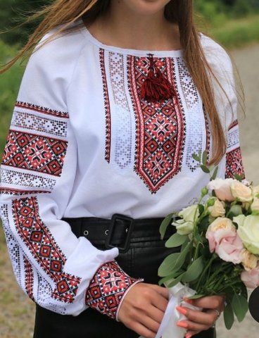 Вишиванка філейна червоним 1763779731 фото